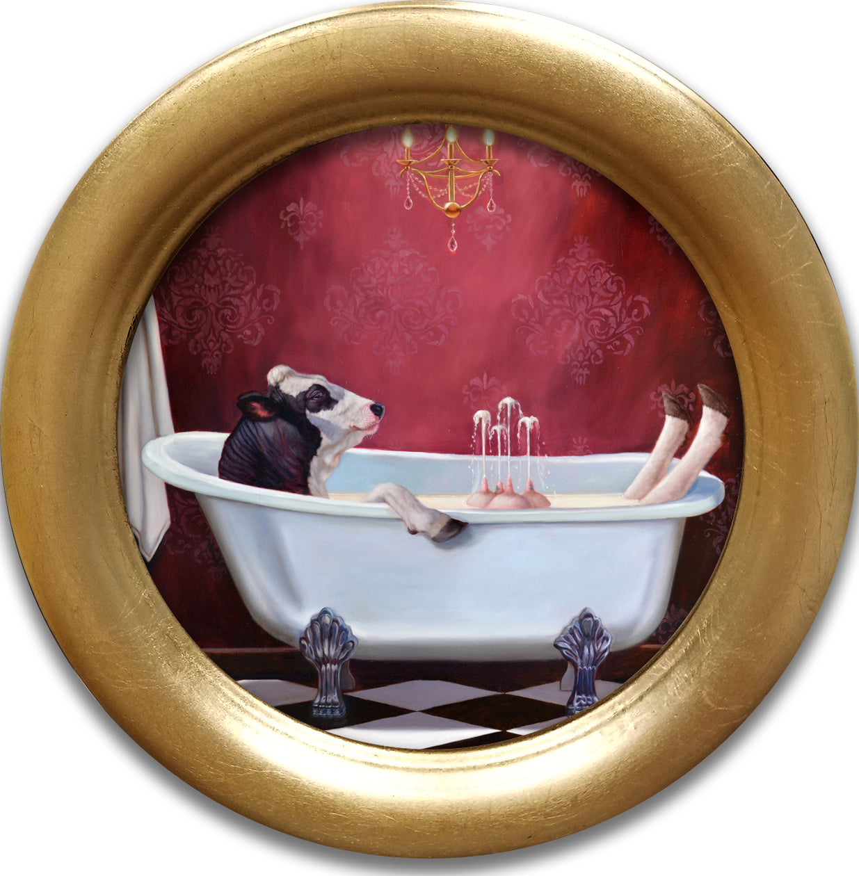 "Milk Bath" 6"x6" Giclée Print
