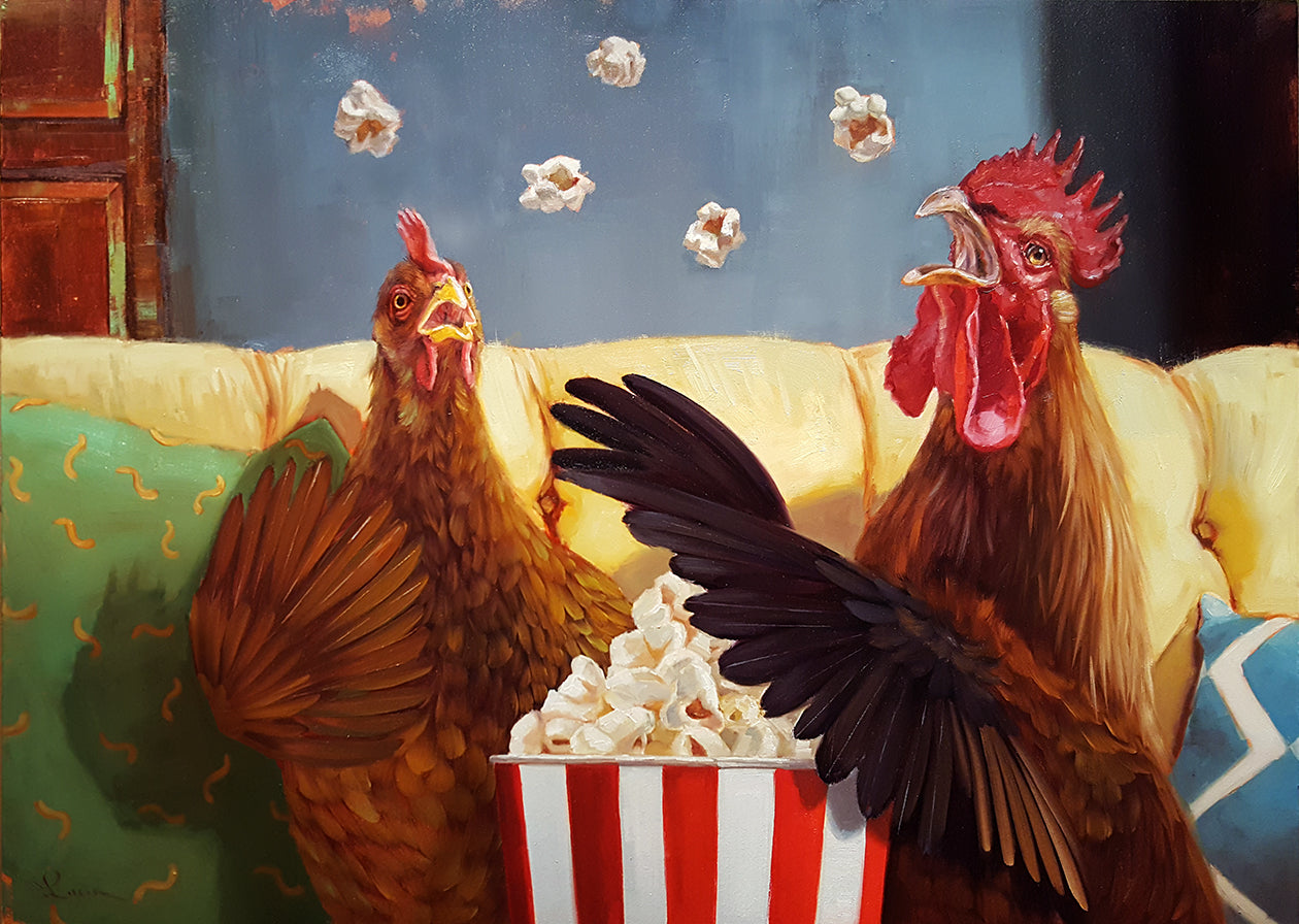 Targa Decorativa In Metallo Vintage 'Nobody Here But Us Chickens', 20x30 Cm, Per Parete, Bar, Cucina